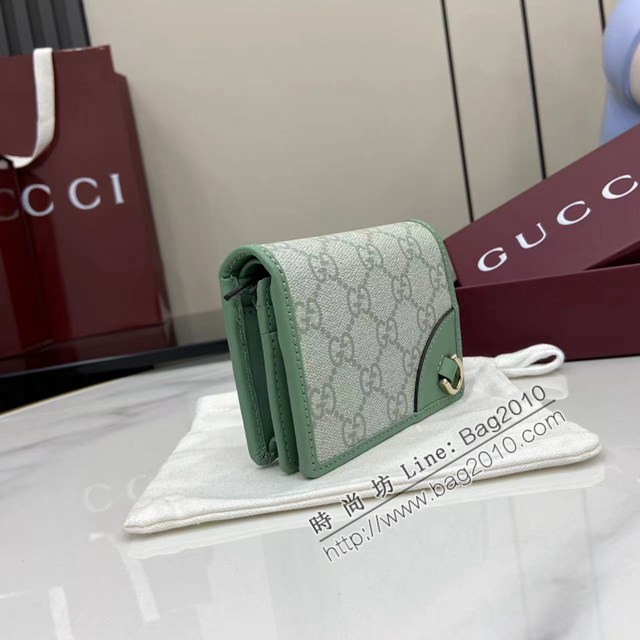 Gucci專櫃古馳最新款短夾錢包翻蓋短錢夾 jh2773型號：820692